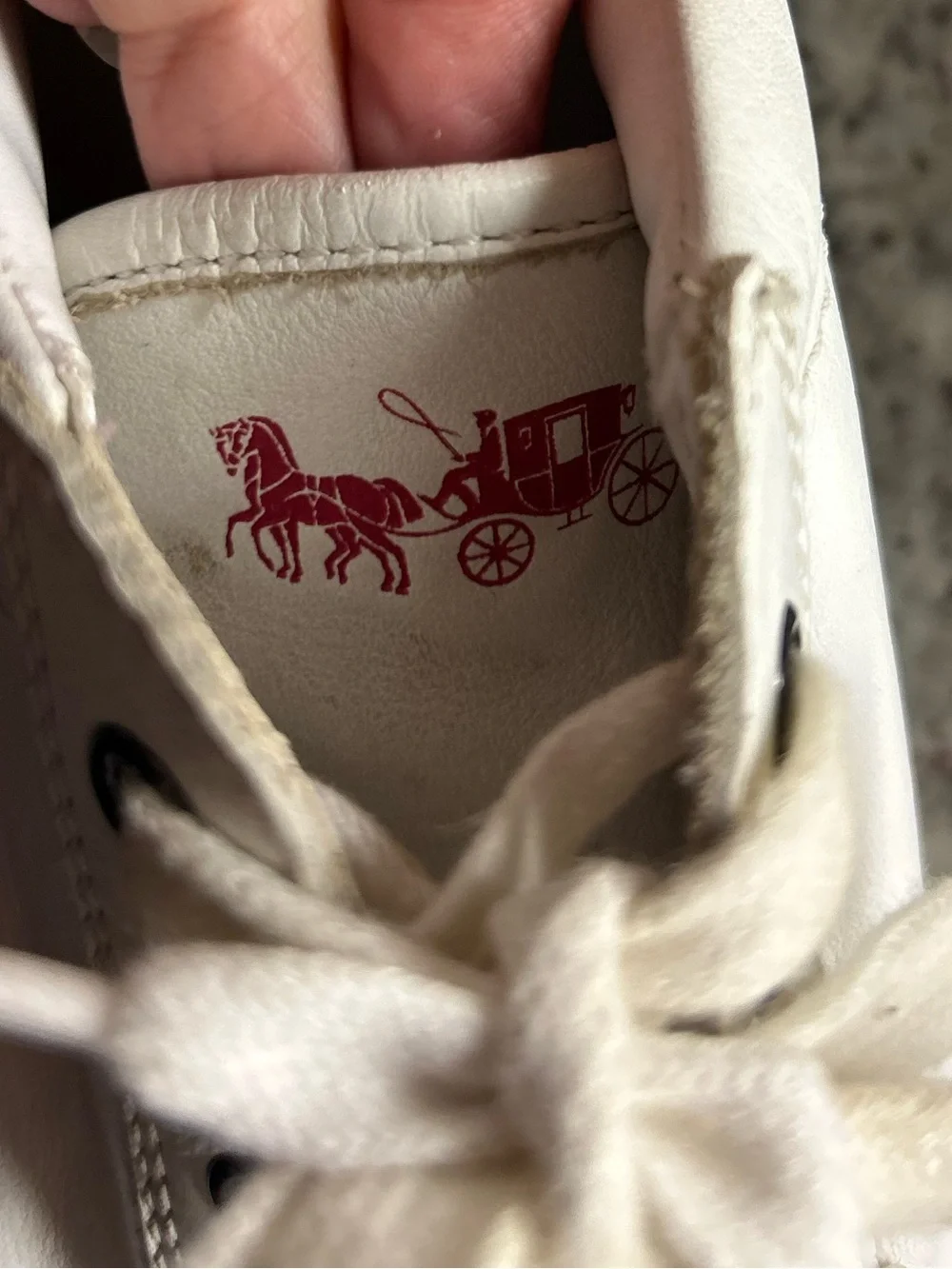 Coach Porter off white Leather Lace-Up Sneakers with Floral Heel size 11
